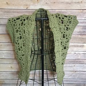 Olive Crochet vest